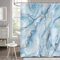 Hnmdmyi Duschvorhang Marmor Blau 180x200, Weißes Aquarell Goldene Rissige Linien Textur Badewanne Vorhang Abstrakt Modern Luxus Kunst Wasserdicht Polyester Stoff Waschbar Badevorhang mit Haken