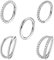 Diamday 5Pcs 18G 16G Surgical Steel Nose Rings Hoop for Women CZ Clicker Hinged Septum Ring Lip Helix Cartilage Double Hoop Earring Daith Rook Conch Body Piercing Jewelry for Women 8mm 10mm