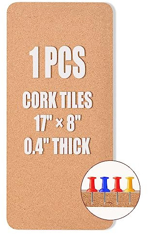 Korktafel ohne Rahmen, Korkfliesen-Pinnwand, 1 Packung, 43x20cm, 10 mm dicke kreisförmige Bogen-Korktafeln, selbstklebende Pinwand, gebogene Randtafeln für Wände, Büro, Dekoration, Schule(1 Stück)