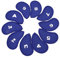 Drfeify Golf Iron Head Covers, 10 PCS Sapphire Blue Neoprene Golf Iron Covers Set for Club Head