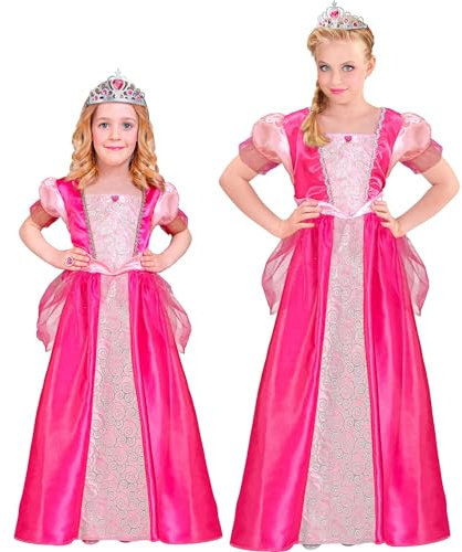 W WIDMANN MILANO Party Fashion - Costume da principessa per bambini, abito e diadema, regina, fiaba, costume in maschera