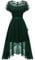 Wedtrend Vokuhila Kleid Abendkleider Elegant Chiffonkleid Kleid Festlich Damen High Low Cocktailkleid Kurz Spitzenkleid Damen WT0303DarkGreen2XL