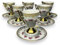 Juego de tazas de café espresso para 6 personas, Tazas Ceramica, Estilo Vintage, Diseño Floral, 100 ml, con Caja de Regalo