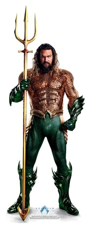Star Cutouts SC4434 Aquaman Lost Kingdom Jason Momoa Star Mini Cardboard Cutout Perfect for Birthdays, Gifts, Parties & Fans Height 93cm