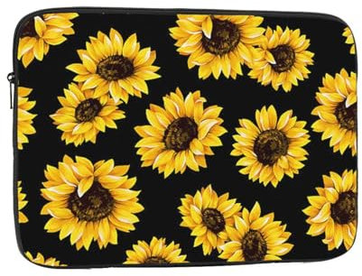 Spring Sunflowers Retro Flowers Printed Laptop Sleeve For 12 Inch Laptop, Shockproof Oxford Fabric Laptop Protective Case Laptop Bag