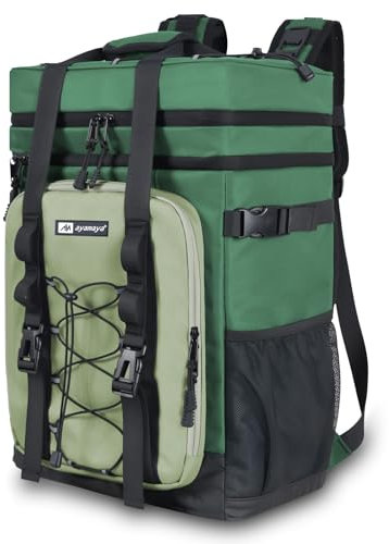 AYAMAYA - Mochila enfriadora 100% a prueba de fugas con asa superior acolchada, 40 latas, grande, impermeable, aislada, para playa, pesca, picnic, viajes, barbacoa