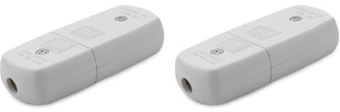 BG Electrical 452-BG ABS Flex Connector, 3-Pin Male and Female, 10 Amp, White (Pack of 2)