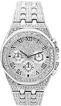 Montre Femme Luxe Strass Bracelet à Quartz Analogique Bling Design, Élégant Cadeau pour Dames, Montres à Diamants avec Bracelet en Acier Argent Or Rose
