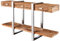 Riess Ambiente Massivholz Konsolentisch Barracuda 140cm braun Teakholz Silber Edelstahl verchromt mit Schubladen Beistelltisch Flurtisch Standregal Regal Ablage