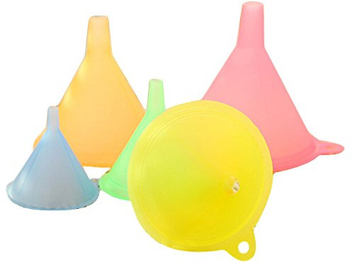 Set Liquido Varietà PCs 5 Olio Da Cucina Medio Plastica Grande Imbuto Colorato Cucina & Bere Portautensili Nero (Multicolore, Taglia Unica)