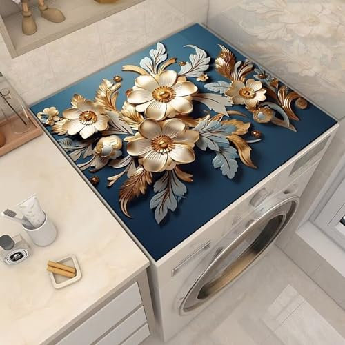 BALAMLB Housse Machine à Laver Top, AntidéRapant Housse De RéFrigéRateur,Couvercle de sèche-Linge, AntipoussièRe, SèChe Rapide,Facile Nettoyer, pour Dessus Laveuse SéCheuse I,30x40cm