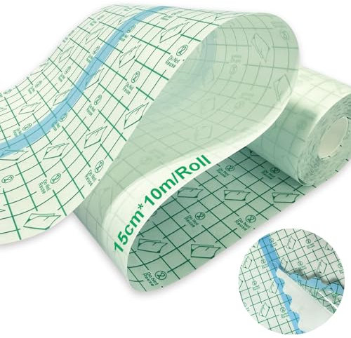 Pansement Tatouage Waterproof 15cm x 10m, Rayyl Film Protection Tatouage Bandage Transparente Imperméable Seconde Peau Tatouage pour Fournitures de Tatouage