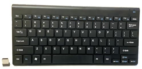 2.4G Wireless Keyboard for Windows and Chrome OS – Compact Mini Design with UK Layout, Silent Whisper-Quiet Keys for Comfortable and Noise-Free Typing, Ideal for Office and Home Use