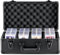 Trading Card Storage Box 6 Slots Kartenkoffer Flip-Top-Kartenspeicherbox mit Griff 14x5 Tragetasche mit Sperre und Schlüssel für starre Karte, Handelskarten, Sportkarte, abgestufte Kartenhandelskarte
