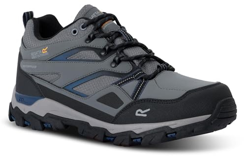 Regatta Holcombe Low III Herren-Wanderschuhe, Granite Moonlight Denim, 43 EU