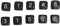 20pcs 6mm Plastiknummer Würfel für Scharniere und Brettspiele mit C -Ziffern (Black)