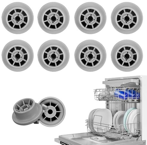 8 Stück Korbrollen Geschirrspüler,Unterkorb Korbrollen,Spülmaschine Rollen,Siemens Geschirrspüler Ersatzteile,Spülmaschine Ersatzteile Kompatibel Für Viele Gängige Bosch & Siemens Geschirrspüler