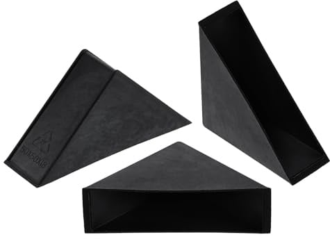 QUARKZMAN 8Pcs Protecteurs d'angle en plastique 18x71mm Forme d'angle droit Coussin de protection d'angle pour la protection des coins en verre, miroir, carrelage, noir