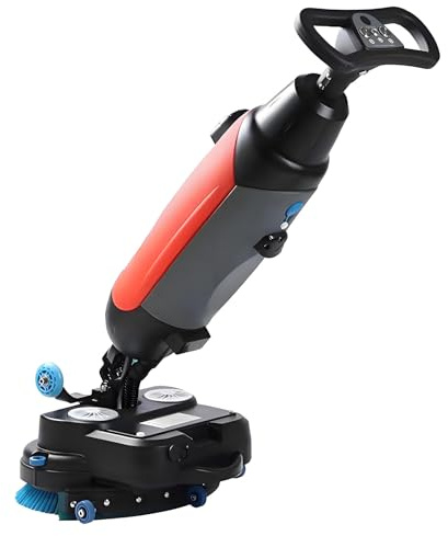 AETEREOS Macchina Lavapavimenti Professionale con Serbatoio Doppio, Lavasciuga Elettrica per Pavimenti in Piastrelle, Legno e Cemento, 17 Pollici, 13000 Sqft/h Red-110V