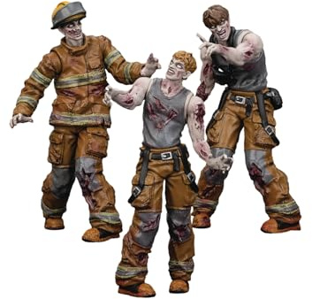 Zombie Dark Source Actionfiguren 3er-Pack Firefighters 8 cm