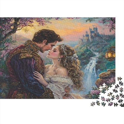 Romantisch Hinweis1 Schloss Hinweis2 1000 Teile Romantische Schloss Papp Puzzle für Erwachsene Dickes Papier Gehirntraining Schloss Puzzles für Wohnkultur 52x38cm/1000pcs