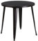 Flash Furniture Jeffrey Tisch für Innen- und Außenbereich, 76,2 cm, rund, Schwarz-Antik-Gold-Metall, für den Innen- und Außenbereich