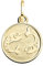My Gold Damen Kinder Anhänger Sternzeichen Fische Gold 333 (Ohne Kette) Gelbgold (8 Karat) Ø 12mm Rund Tierkreiszeichen Zodiac round A-06017-G303-Fis