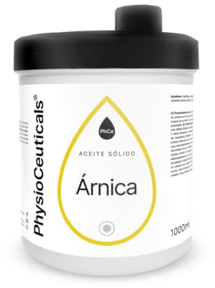 PHYSIOCEUTICALS - Aceite Sólido Masaje Árnica Montana 1000ml - Uso Profesional Fisioterapia y Quiromasaje - Se Funde al Contacto con la piel