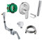 vanvilla Wannenset mit Unterputz Armatur Hansgrohe Vernis Blend 2-Wege und vanvilla Handbrause, Wannen-SET HG55 poliert