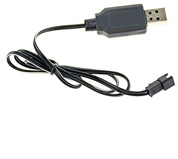 efaso USB Ladekabel für RC Bagger 1550/1350 und alle 7,2V NiMH Akkus mit HBX Stecker