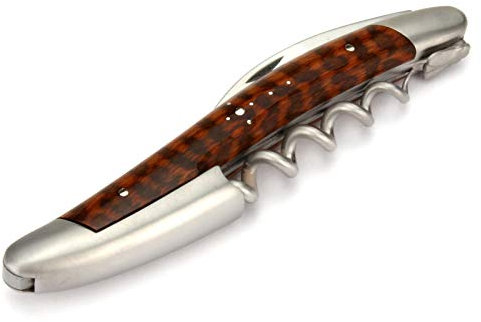 Forge De Laguiole Kellnermesser - Griff Schlangenholz Amourette - Edelstahl matt - Weinöffner Sommelier Korkenzieher