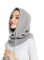 Facecozy Mütze Damen Winter, Strickmützen Warme Kapuzen Schal für Frauen Sturmhauben Beanie Wintermützen (Hellgrau)