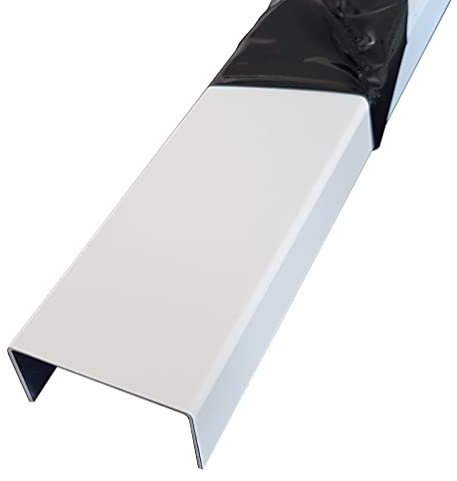 Alu U-Profil weiss Abdeckprofil aus 1,5mm Aluminium Verkehrsweiß RAL 9016 Einfassprofil Kantenprofil Abschlussprofil Aluminiumschienen Aluschiene Schenkelinnenmaß: 20 x 120 x 20 mm Länge: 2000 mm