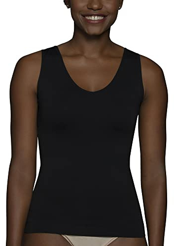Vanity Fair Women's Seamless Spin Tank, Midnight Black, Small