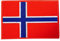 Toppa ricamata con bandiera nazionale della Norvegia, termoadesiva, per vestiti, ecc. 9 x 6 cm