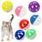 VOVIGGOL 12 Bälle für Katzen, 4 cm, mit Glöckchen, Spielzeug für Katzen und Kätzchen, Kunststoffspielzeug für Katzen, Katzenspielzeug, Rasselball, Spielzeug für Katzen