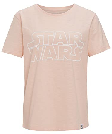 Recovered Star Wars Classic Logo Pale Pink Fitted T-Shirt by L
