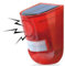 Aolyty Solar Security Lights Outdoor Motion Sensor Alarm Detector Siren Sound LED Warning Strobe Flashing Red Light Waterproof Device Keep Animal Away for Home Warehouse Farm (Red)