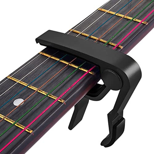 LUCKYKODOR Gitarre Kapodaster Capodaster Kapo Gitarren Zubehör für Akustik Gitarre Westerngitarre Konzertgitarre E-Gitarre Ukulele Banjo (Schwarz)
