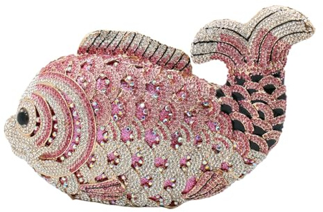 Tngan Mini pochette da donna con strass di lusso borsa scintillante per banchetti e feste di nozze, Rosa