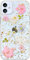 Abbery Designed for iPhone 11 Case Pressed Flower Cute Bling Glitter Sparkle Clear with Design Soft Silicone TPU Rubber Dried Real Flowers Floral Aesthetic Women Girls Phone Case (Sparkle Flower)