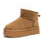Earnmore Stivali da neve da donna con plateau,Stivali invernali in pelle di pecora australiana,Stivali classici in shearling resistenti all'acqua, comodi stivali invernali 39EU marrone