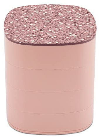Boîte À Bijoux Rose Gold Organisateurs De Bijoux En Cuir Pu Boîte À Bijoux Pour Colliers Bagues Boucles D'oreilles