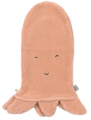 LÄSSIG Gant de toilette pour enfants Gant de toilette en tissu éponge coton/Play Wash Glove GOTS Octopus