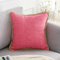 Wycian Kissenbezug Pink, Kissenhüllen 40X40 Leinen Quadrat Einfarbig Dekor Schlafzimmer Wohnzimmer Couch Büro 1er