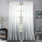 Lanqinglv Gardinen Vorhänge Transparent Farbverlauf Voile Sheer 2er Set Weiß Grau Vorhang mit Ösen Ösenschals Dekoschal Fensterschal für Schlafzimmer Wohnzimmer 132x259cm (B x H)