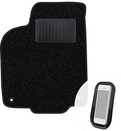 moto-MOLTICO Fahrer Fußmatte Auto Velours Fahrerseite Autoteppiche Schwarz Fahrermatte 1-teilig passend für VW Polo III 6N 1994-1998