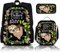 SENROLAN Faultier-Rucksack-Set, Faultier-Rucksäcke+Lunch-Tasche mit Halterung+Federmäppchen, 3-teilig, für Schule, Buch, Reisen, Wandern, für Mädchen, Jungen, Männer, Frauen …