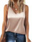 Zeagoo Canotta da Donna in Raso Senza Maniche Capo Basic Estivo Casual con Scollo a V Champagne S