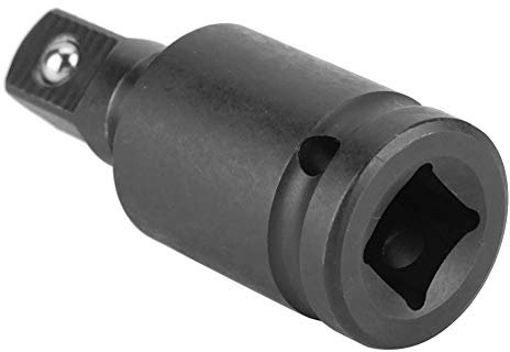 Rankomu 1/4 3/8 1/2 Chromium Molybdenum Steel Impact Joint Swivel Socket Universal Joint, Phosphating Pneumatic Wrench Drill Adapter(1/2)